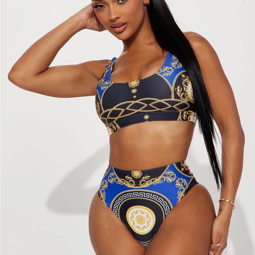 Designer Inspired Highwaisted Two Piece Swimsuit